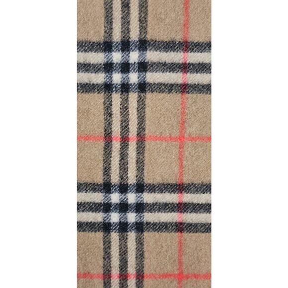 BURBERRYs of London 100% Cashmere Scarf Shawl Nova Check Beige Vintage - Picture 10 of 10